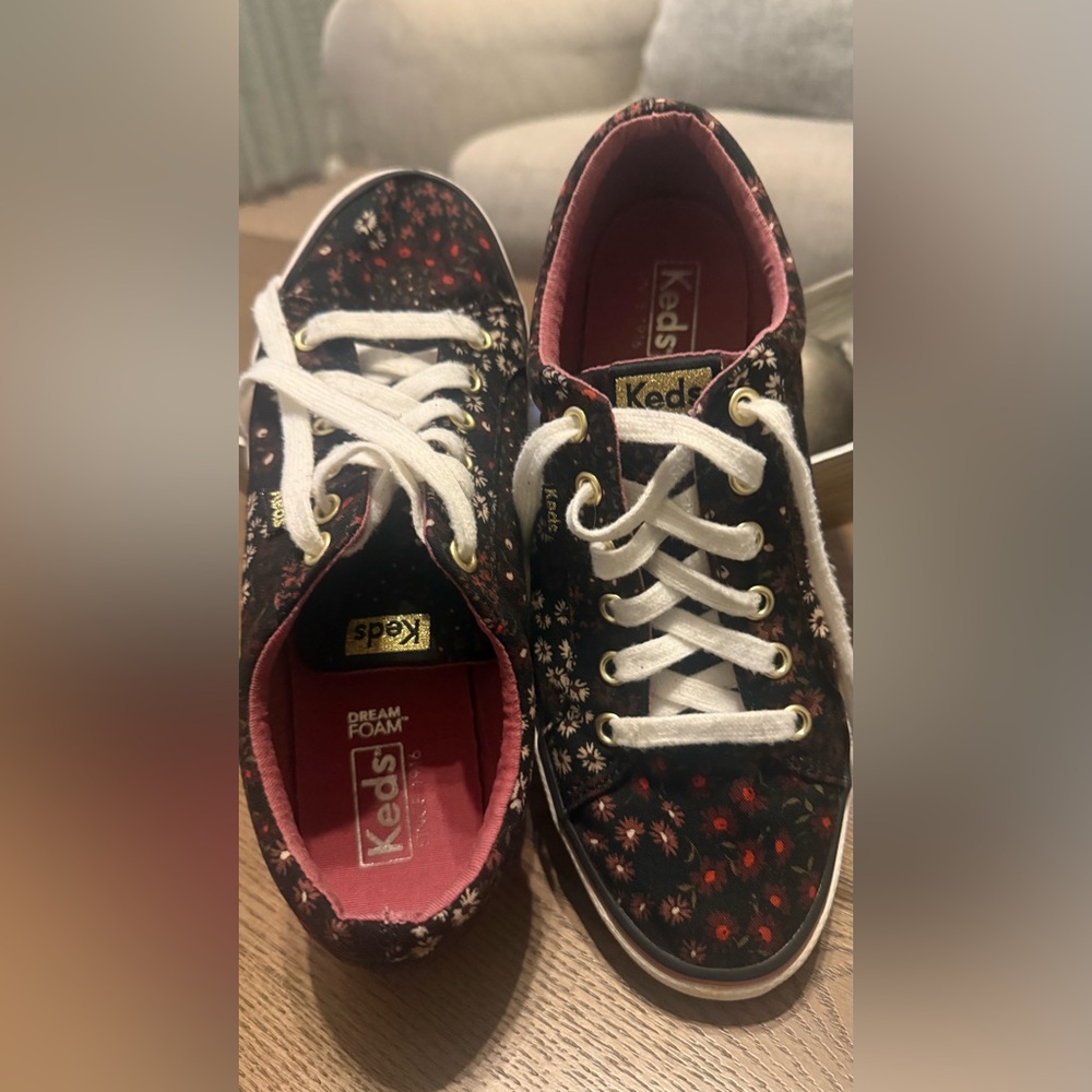 Keds Kids Floral Sneakers - Black and Red - Picture 4 of 6